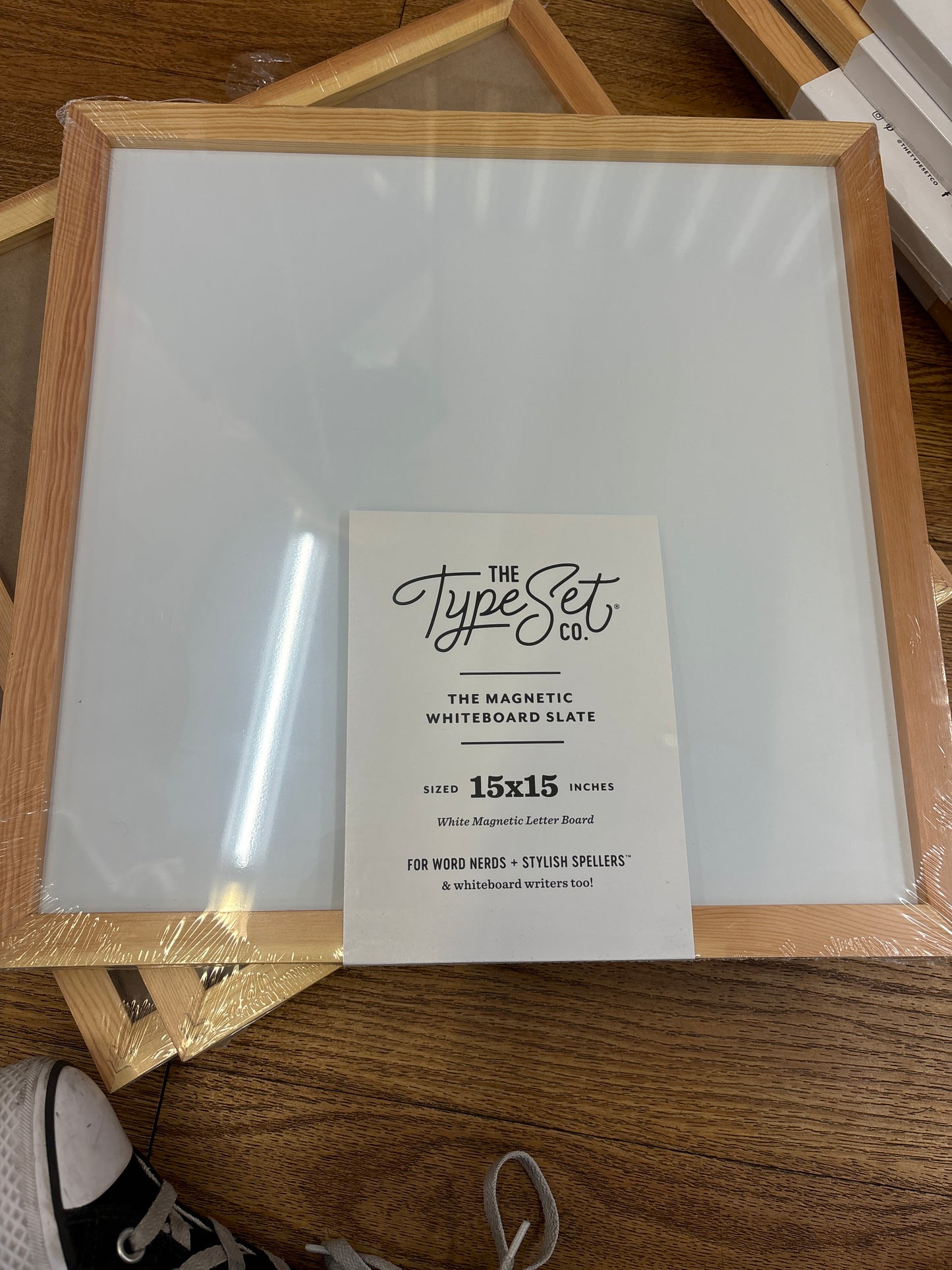 TYPE SET 15x15 WHITEBOARD SLATE - PAPER WHITE