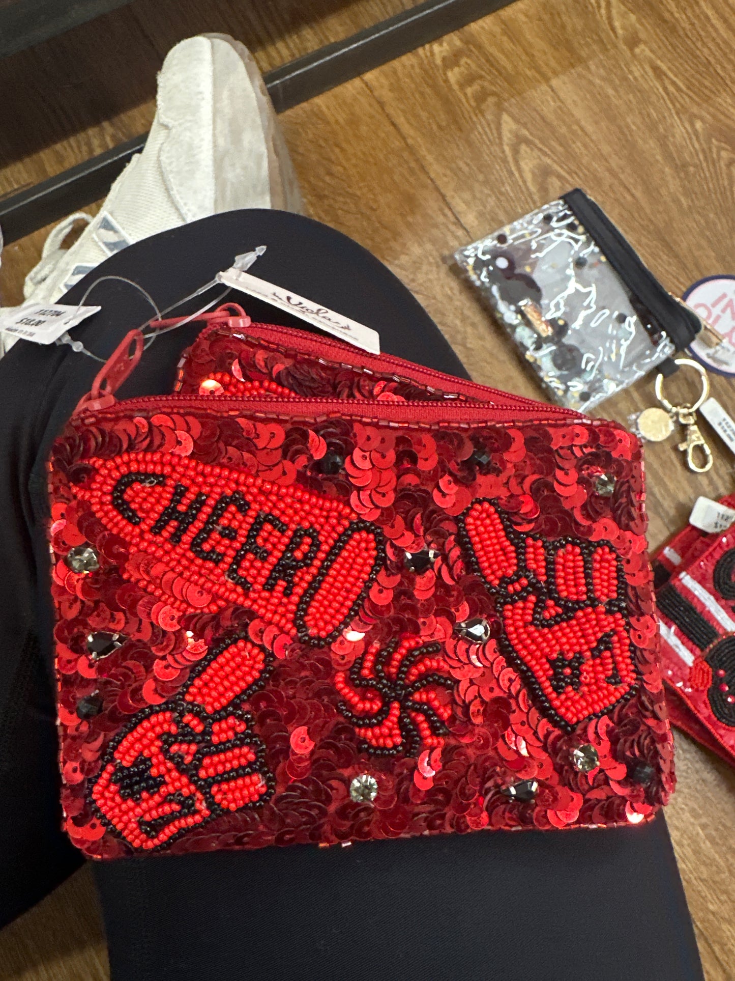 CHEER #1 COIN PURSE - RED/BLACK