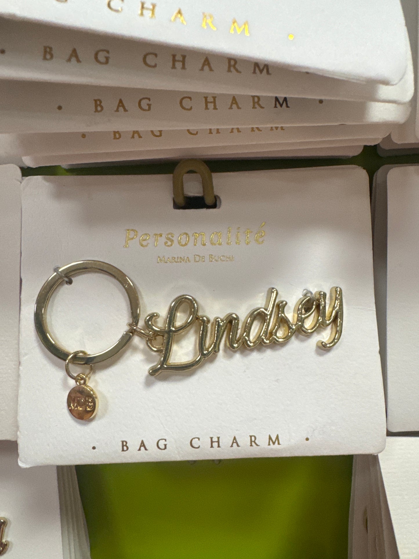 BAG CHARM KEYCHAIN - LINDSEY