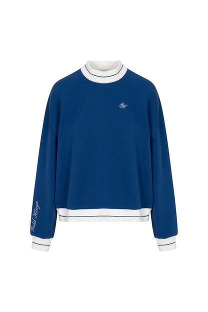 AZURE PREP STRIPE MOCK NECK