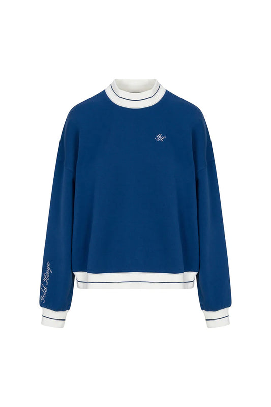 AZURE PREP STRIPE MOCK NECK