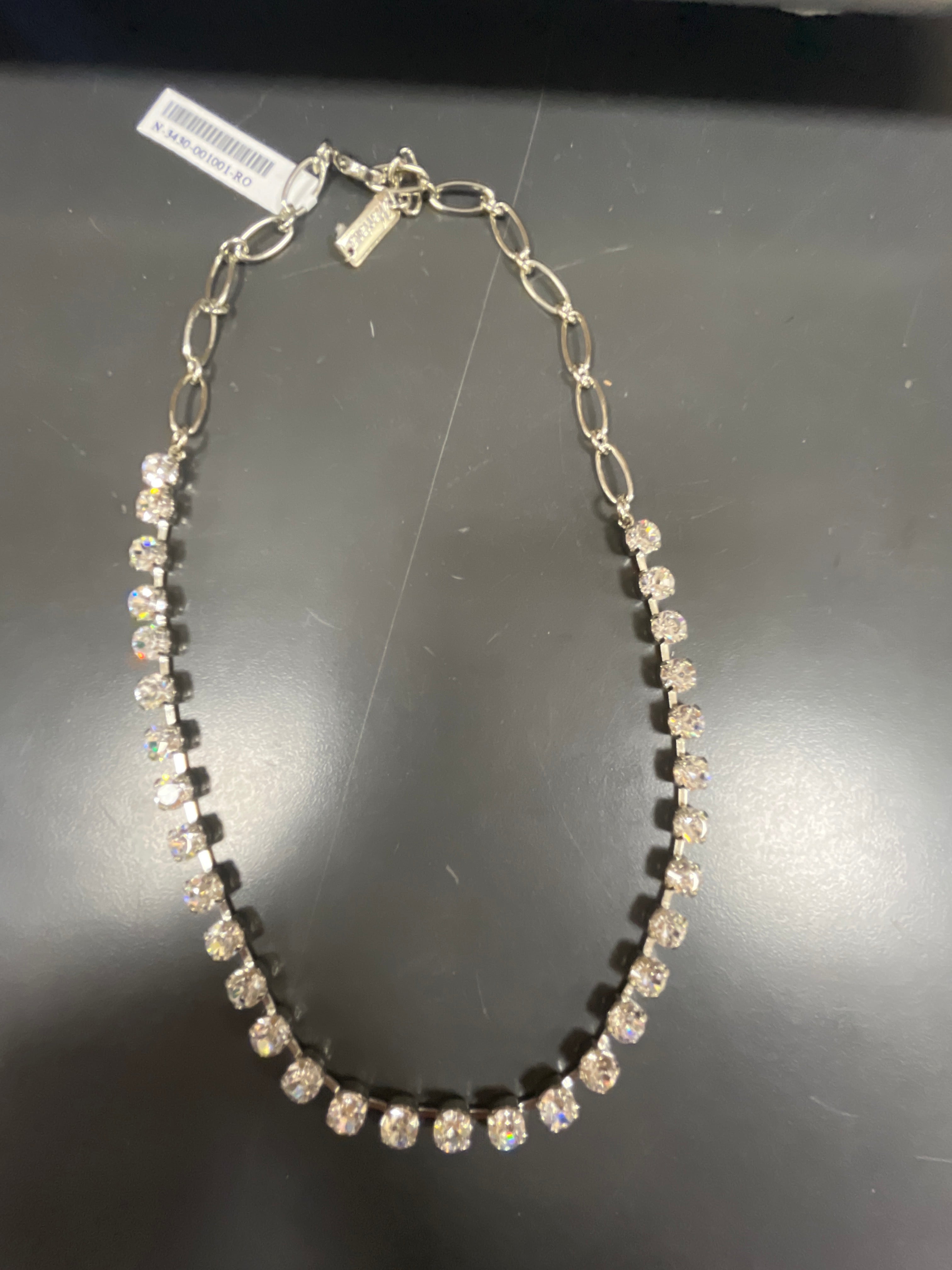 MARIANA - NECKLACE - SILVER - CLEAR STONES