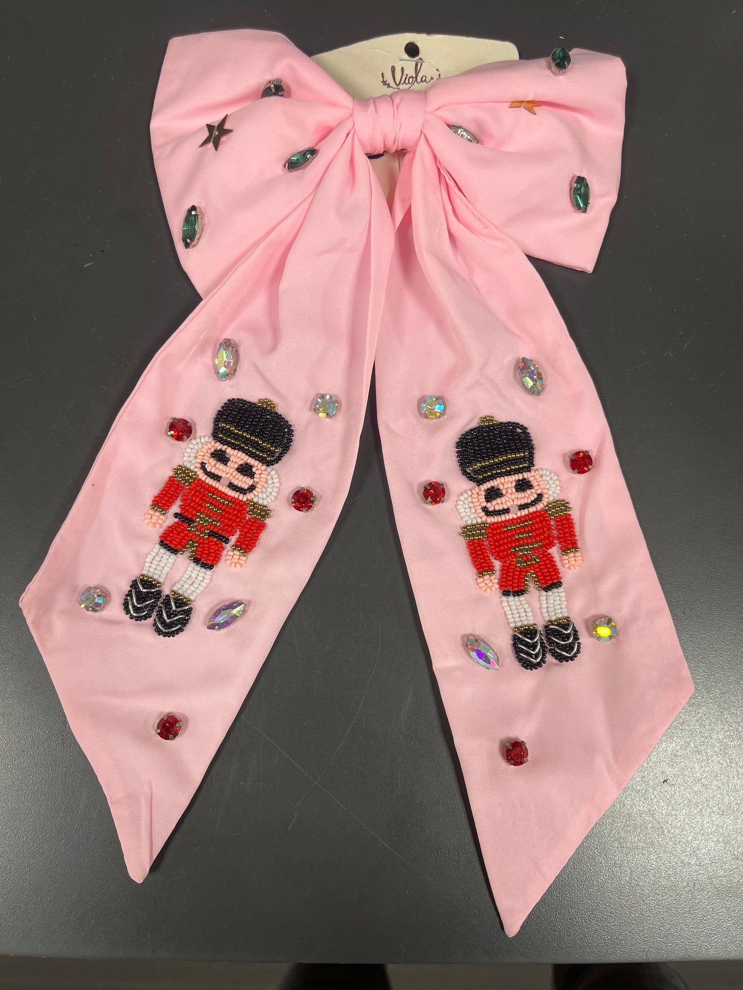 NUTCRACKER  HAIR BOW - PINK