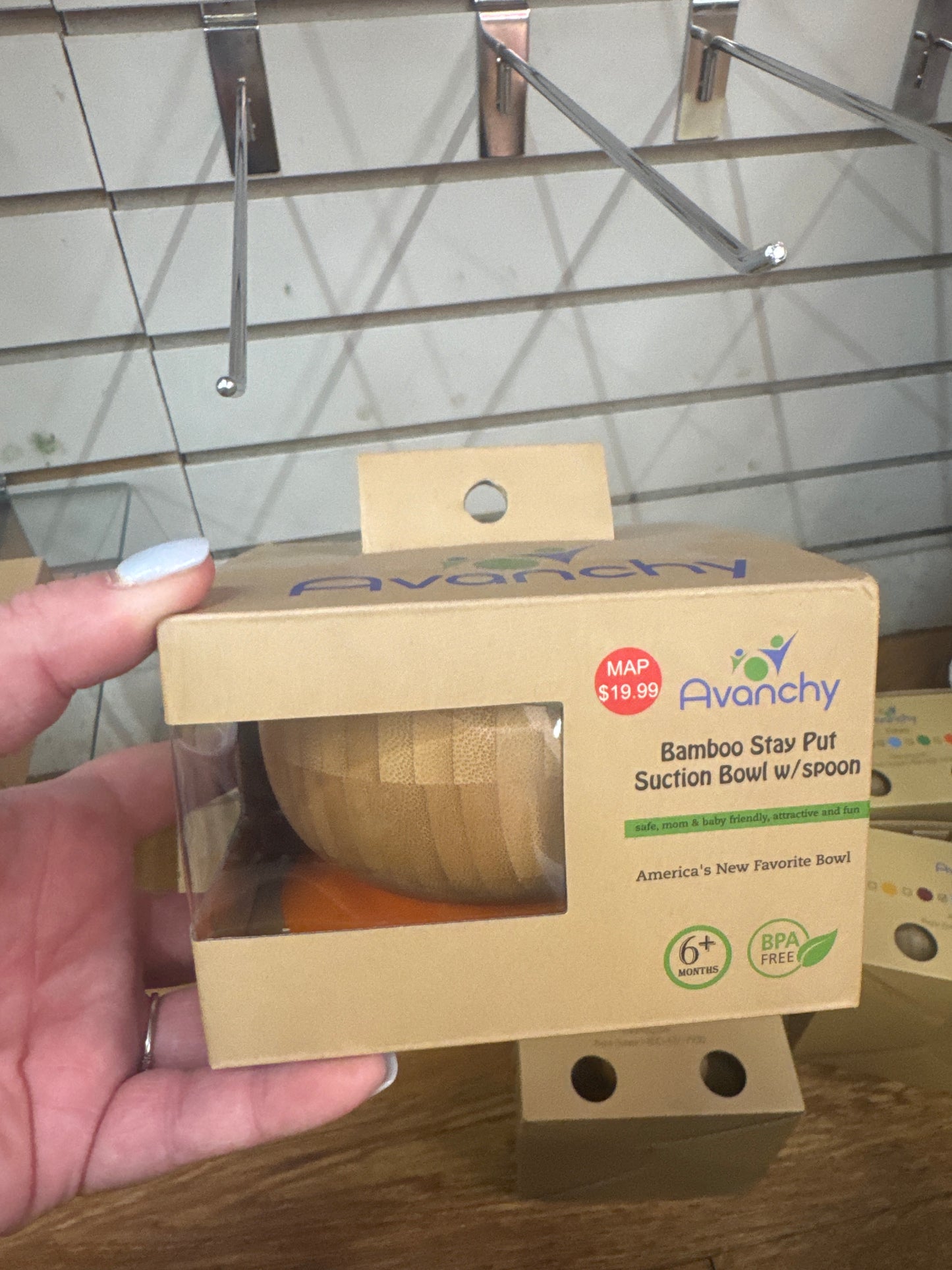 BAMBOO STAY PUT SUCTION BOWL W/ SPOON - Pharm Favorites by Economy Pharmacy