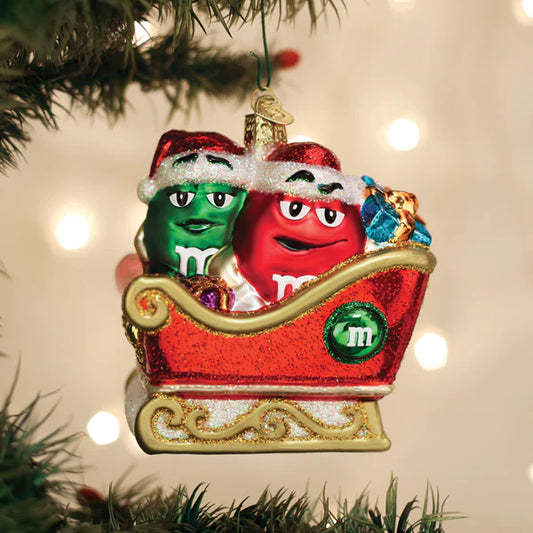 M&M's in Sleigh Ornament