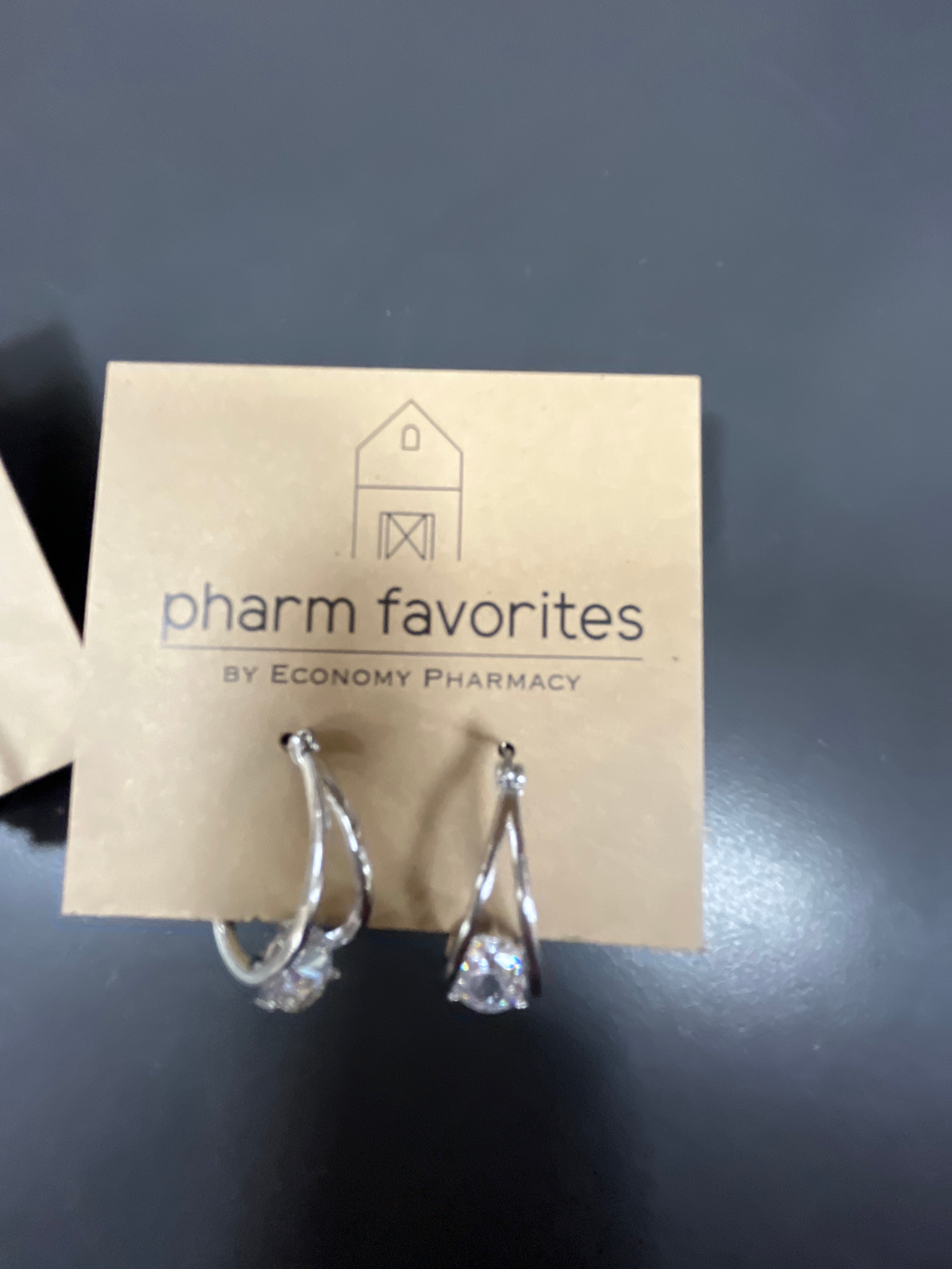 DOUBLE HOOP EARRINGS W/CZ