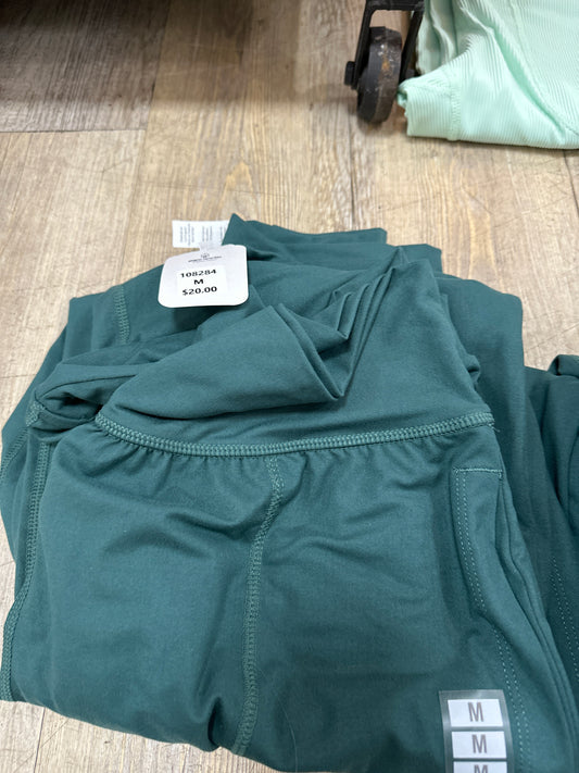 HIGH WAISTED JOGGERS W/POCKETS - EVERGLADE GRN