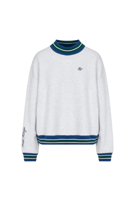 HEATHER GREY PREP COURTSIDE MOCK NECK