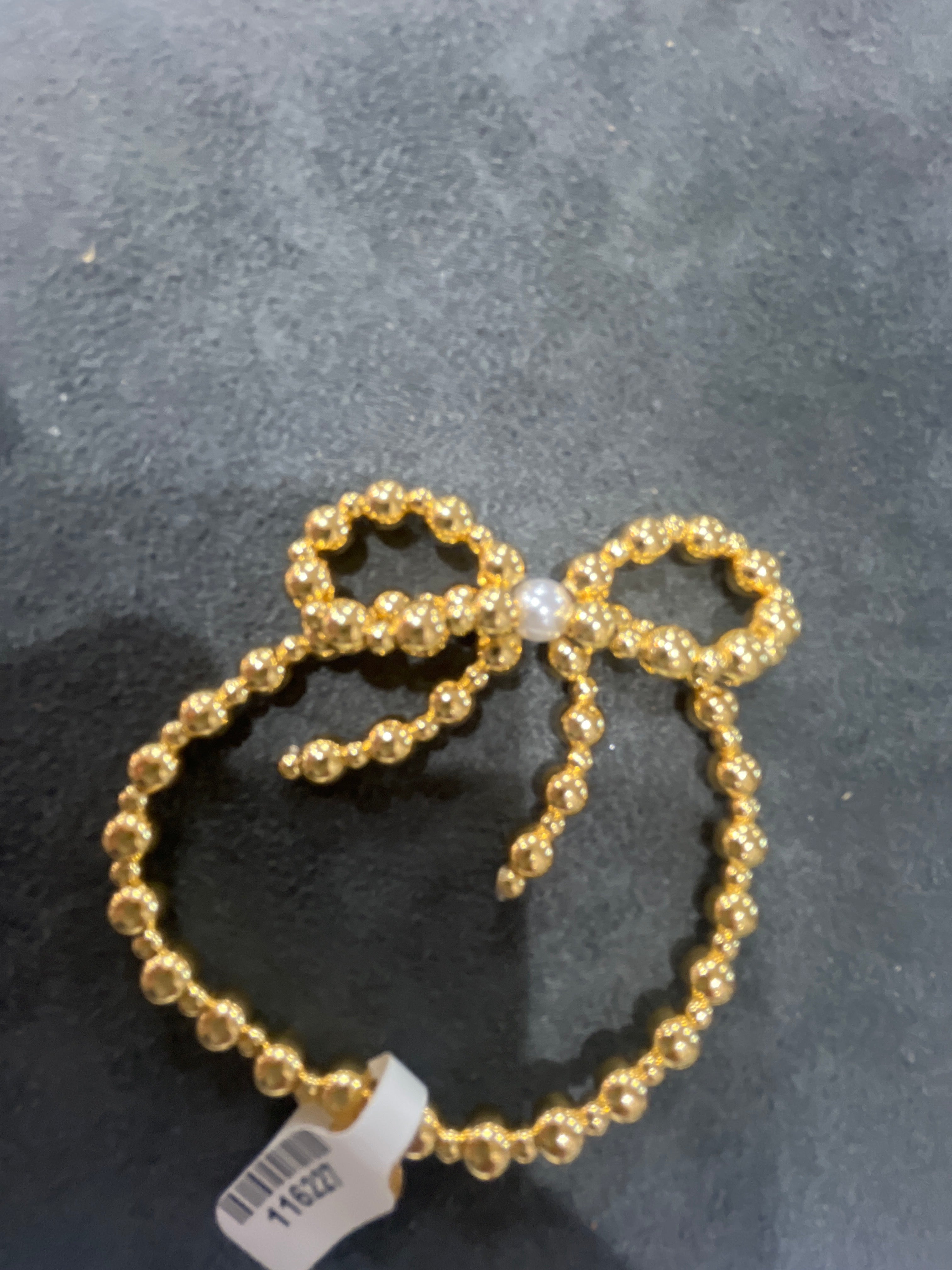 SIS KISS JACKIE BOW BRACELET WITH PEARL