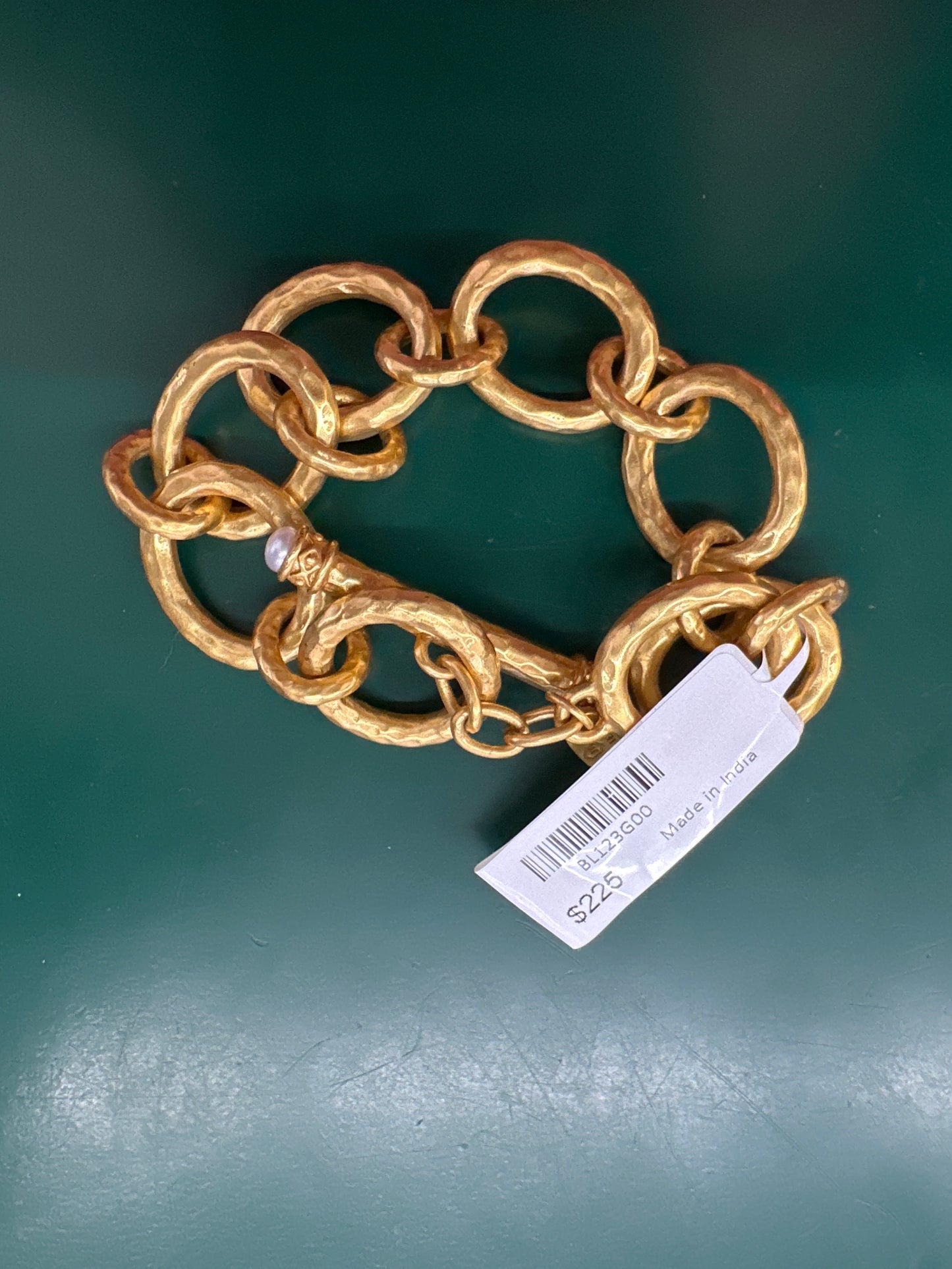 CATALINA DEMI LINK BRACELET GOLD PEARL