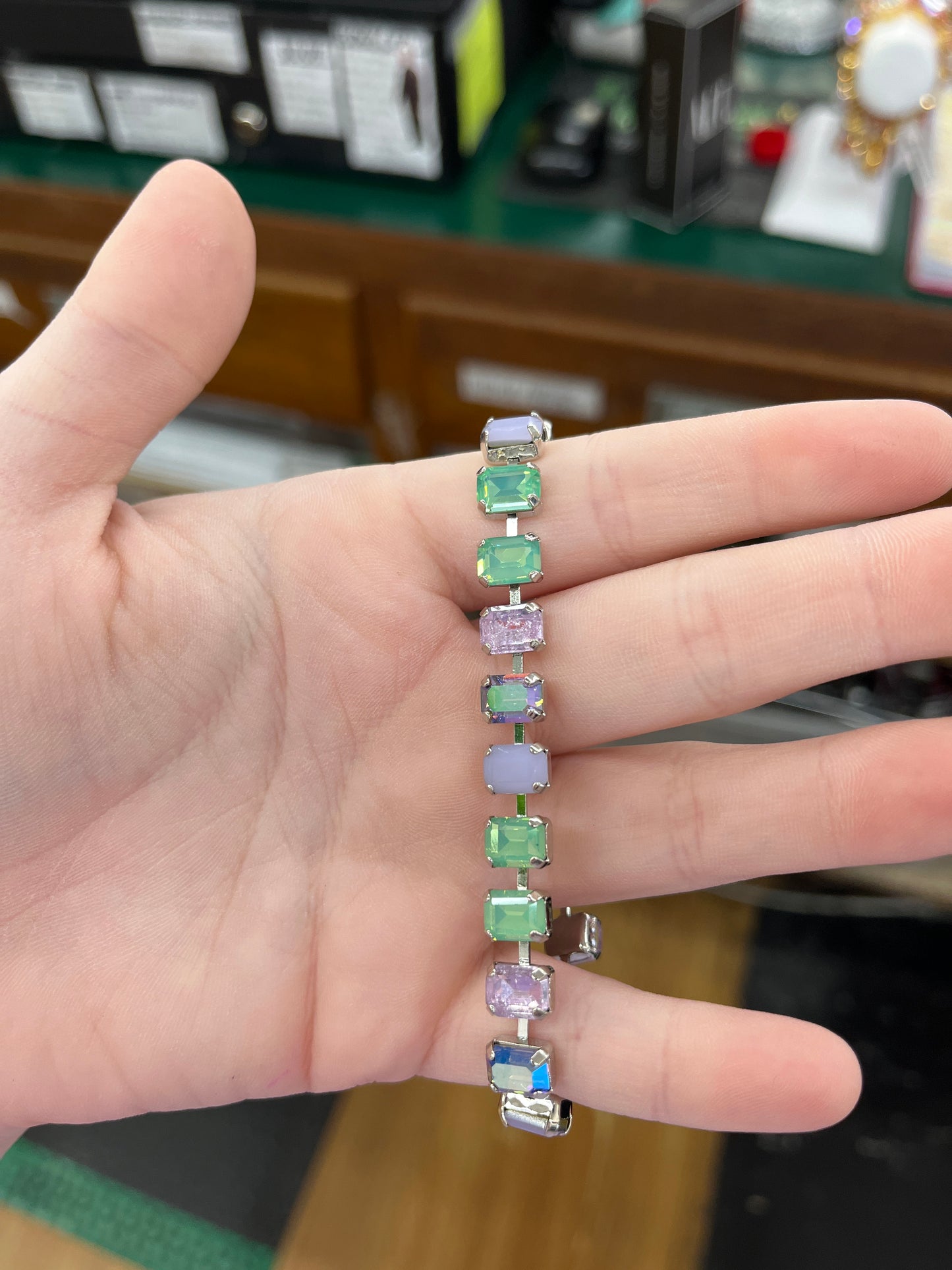 SILVER BRCLT - MINI BAGUETTE MINT & LVDR