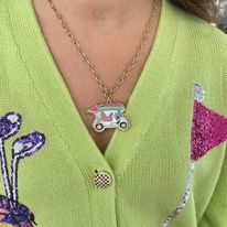 Canvas Golf Cart Necklace