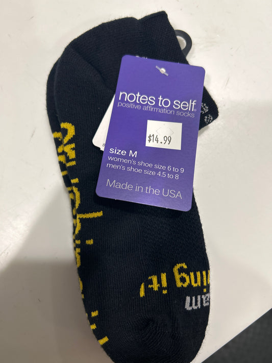 SOCKS-BLACK AND YELLOW -MED