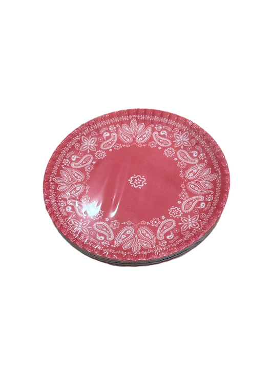 BANDANA "Paper" Plate, St/4, 4 Asst, Melamine