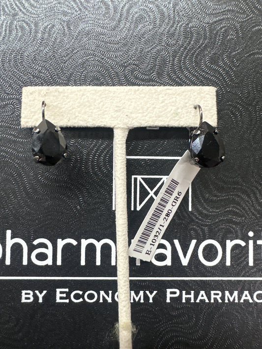 MARIANA EARRINGS - BLK - LG BLACK TEARDROP