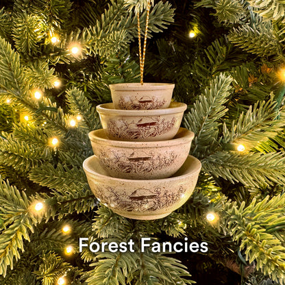 MINI PYREX-INSPIRED BOWL ORNAMENT - RETRO CHRISTMAS DECOR