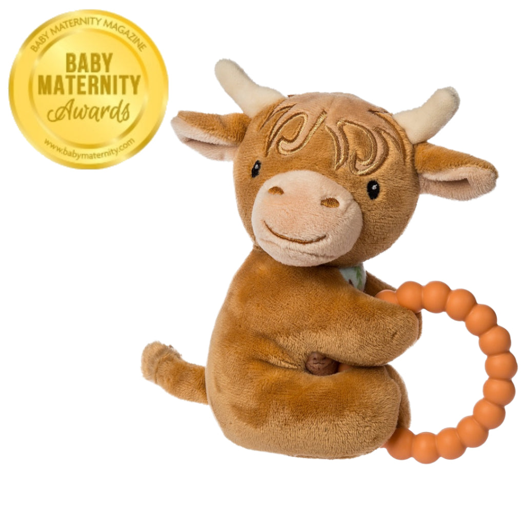 HETTY HIGHLAND COW TEETHER RATTLE