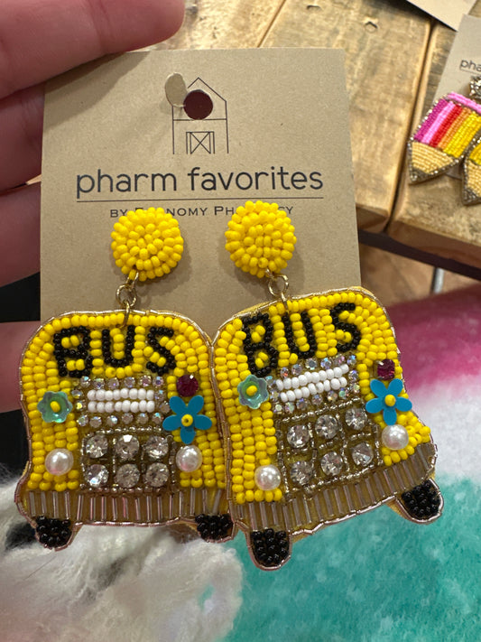 SCHOOL BUS EARRINGS