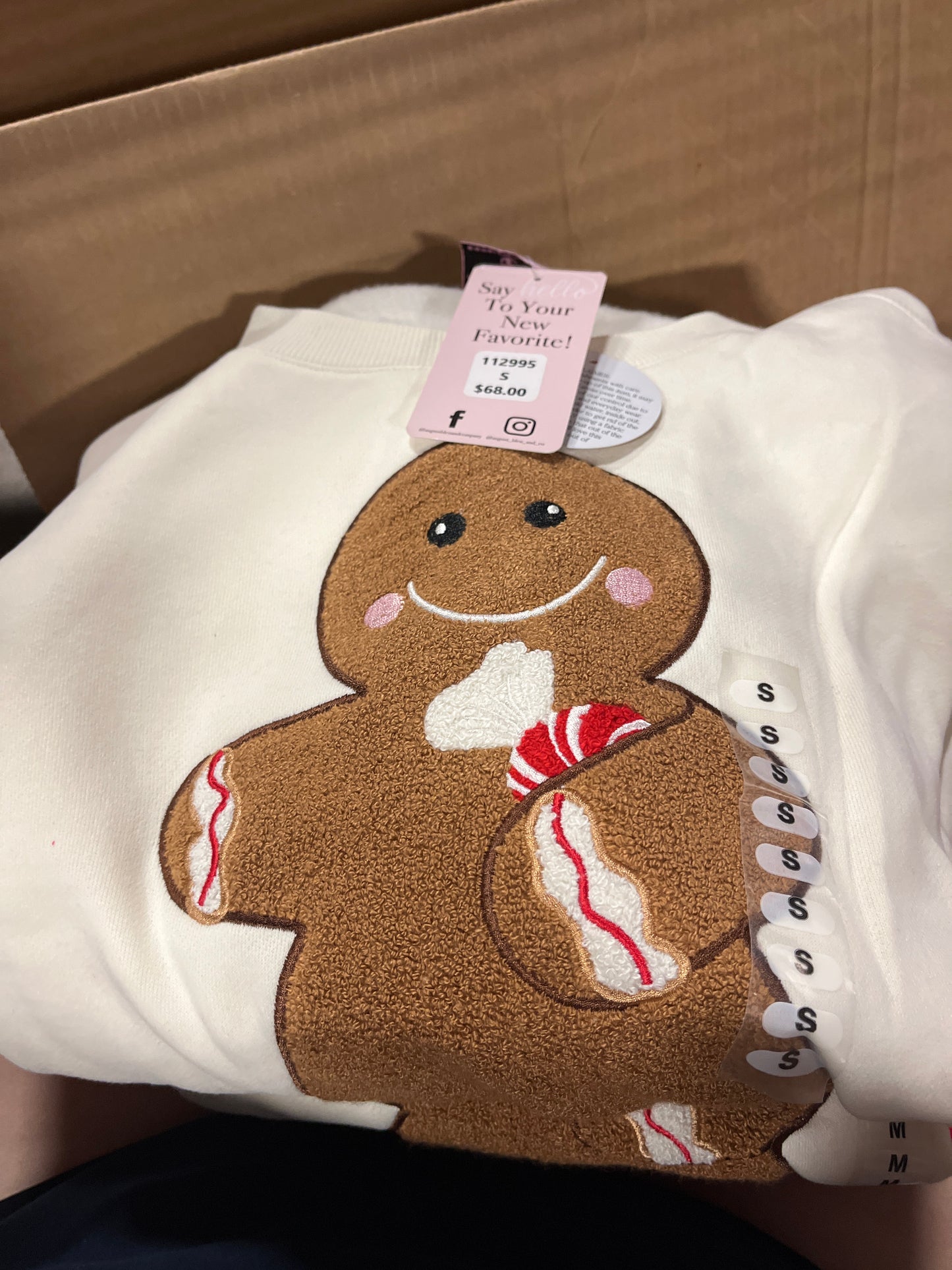 Peppermint Gingerbread Man Sweatshirt