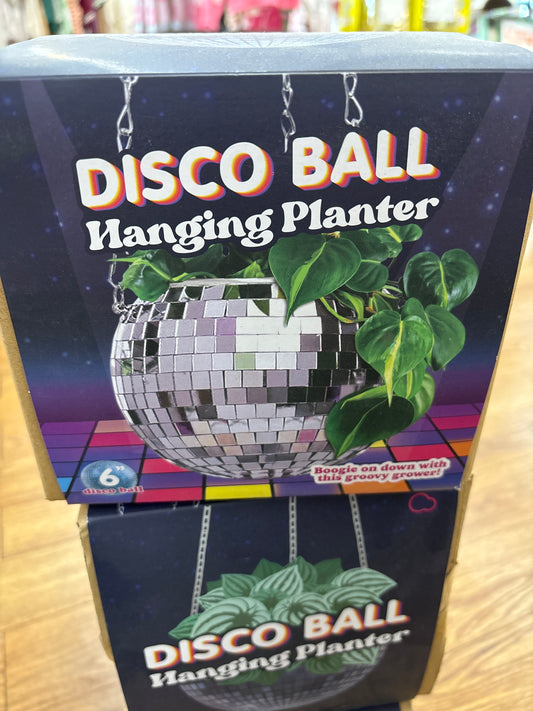 DISCO BALL HANGING PLANTER - 6”