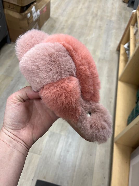 CORKY'S SNUGGLE SALMON & LIGHT PINK SLIPPERS - SIZE 6