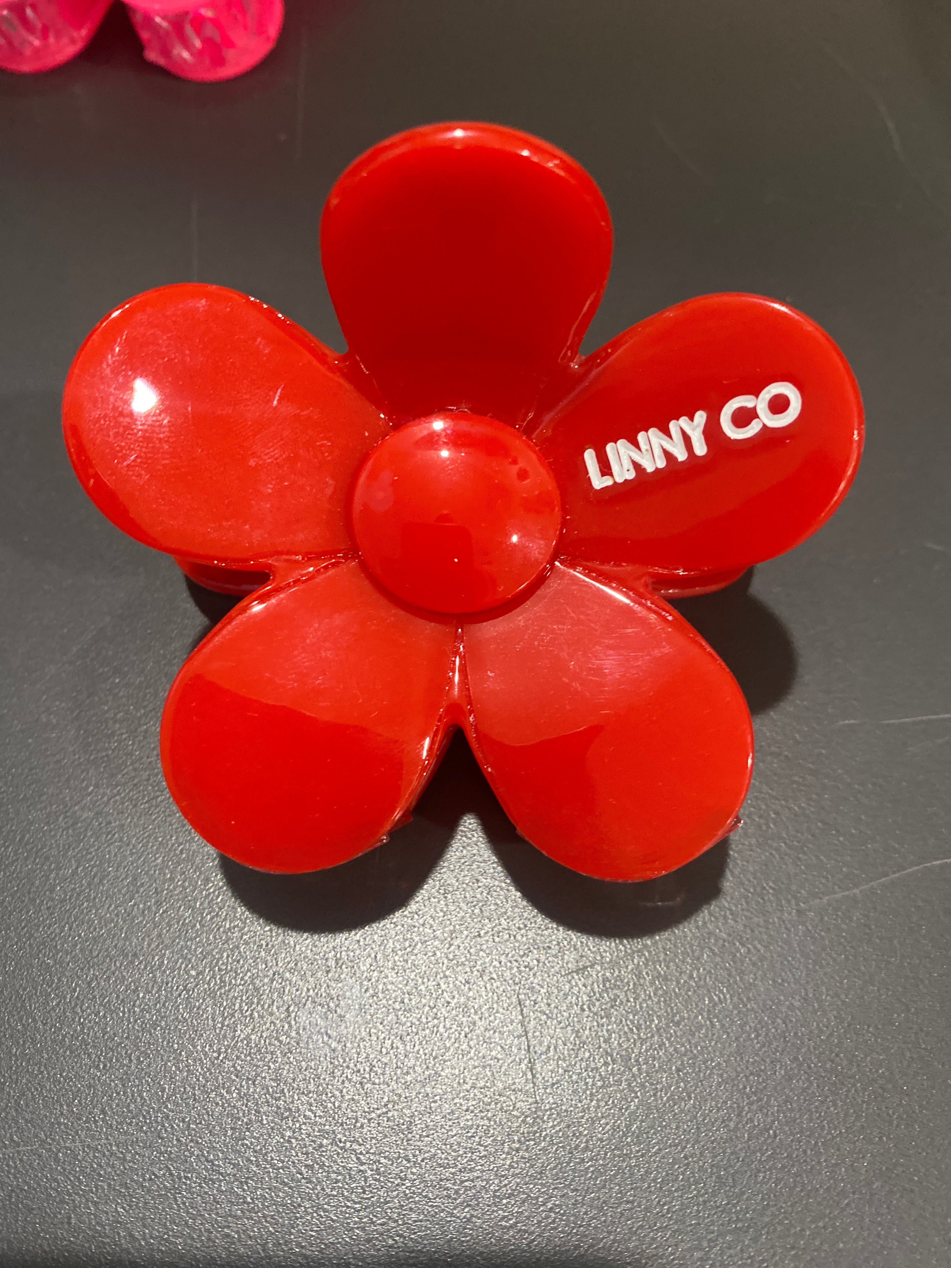 FLOWER HAIR CLIP - GIGI - TRUE RED