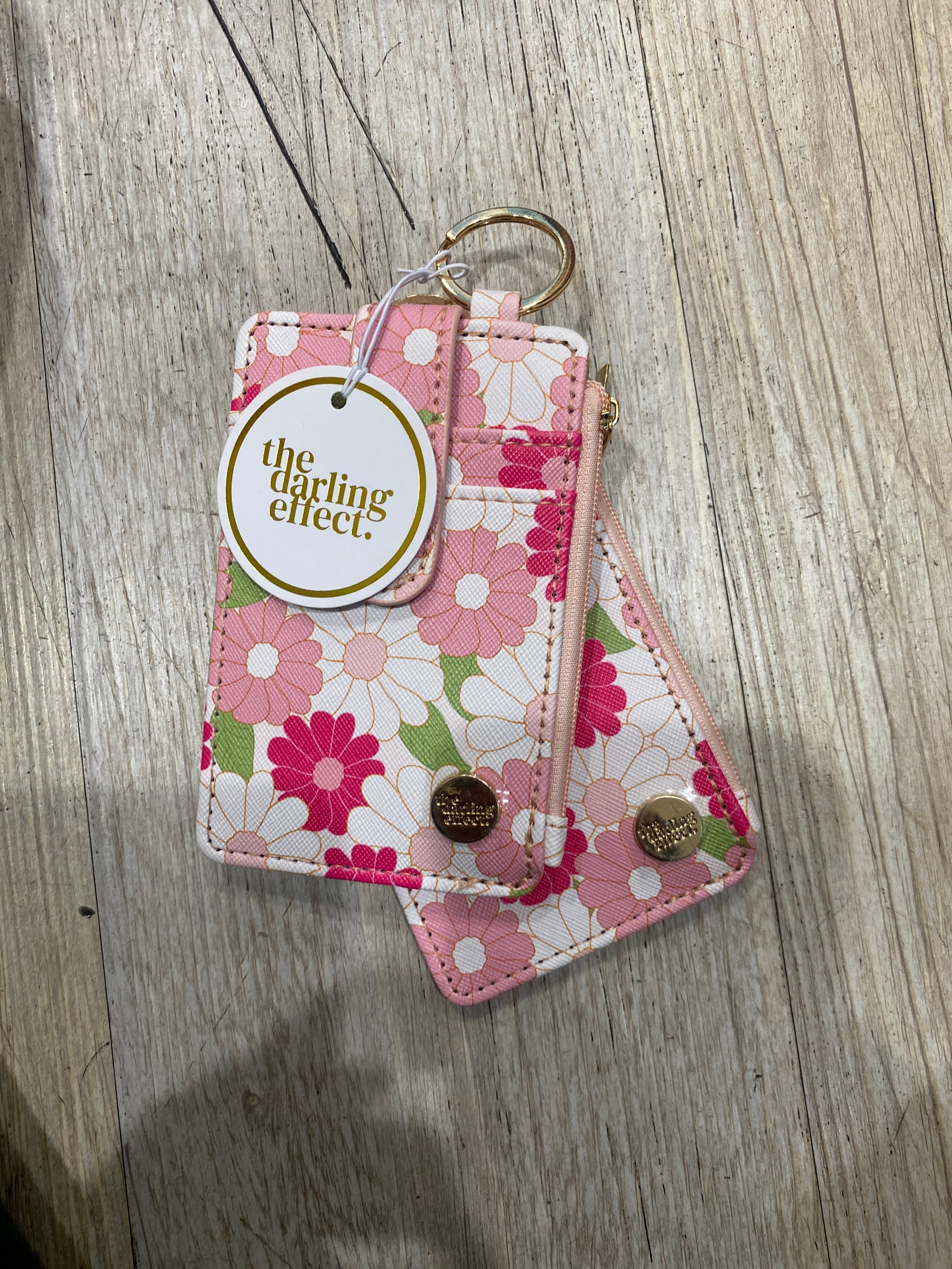 KEYCHAIN WALLET - DAISY CRAZE HOT PINK