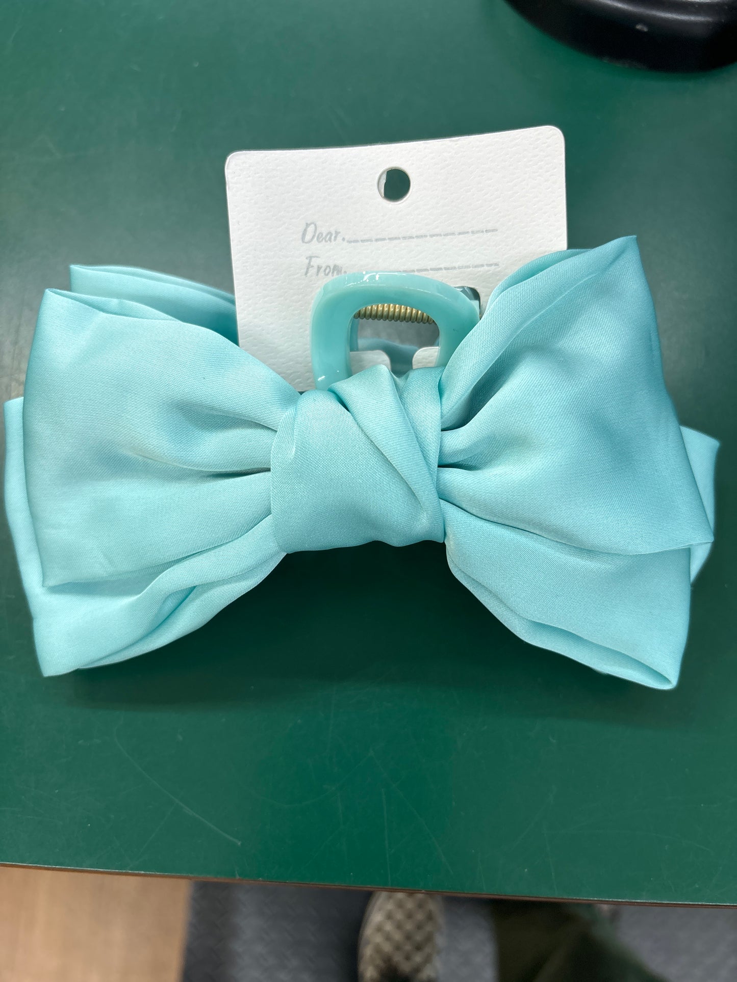 CLAW CLIP W/BOW - MINT