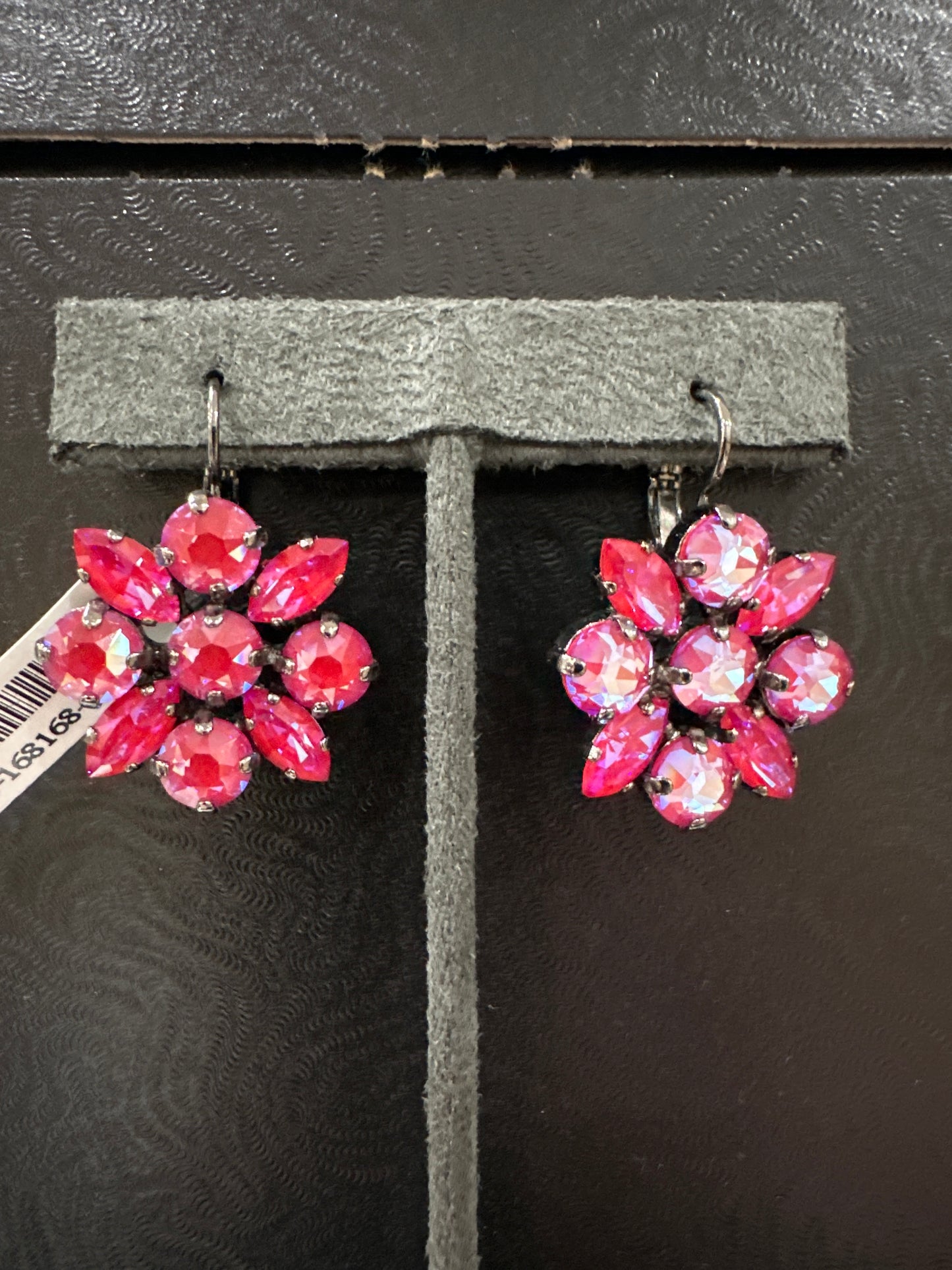 GM HOT PINK FLOWER EARRINGS