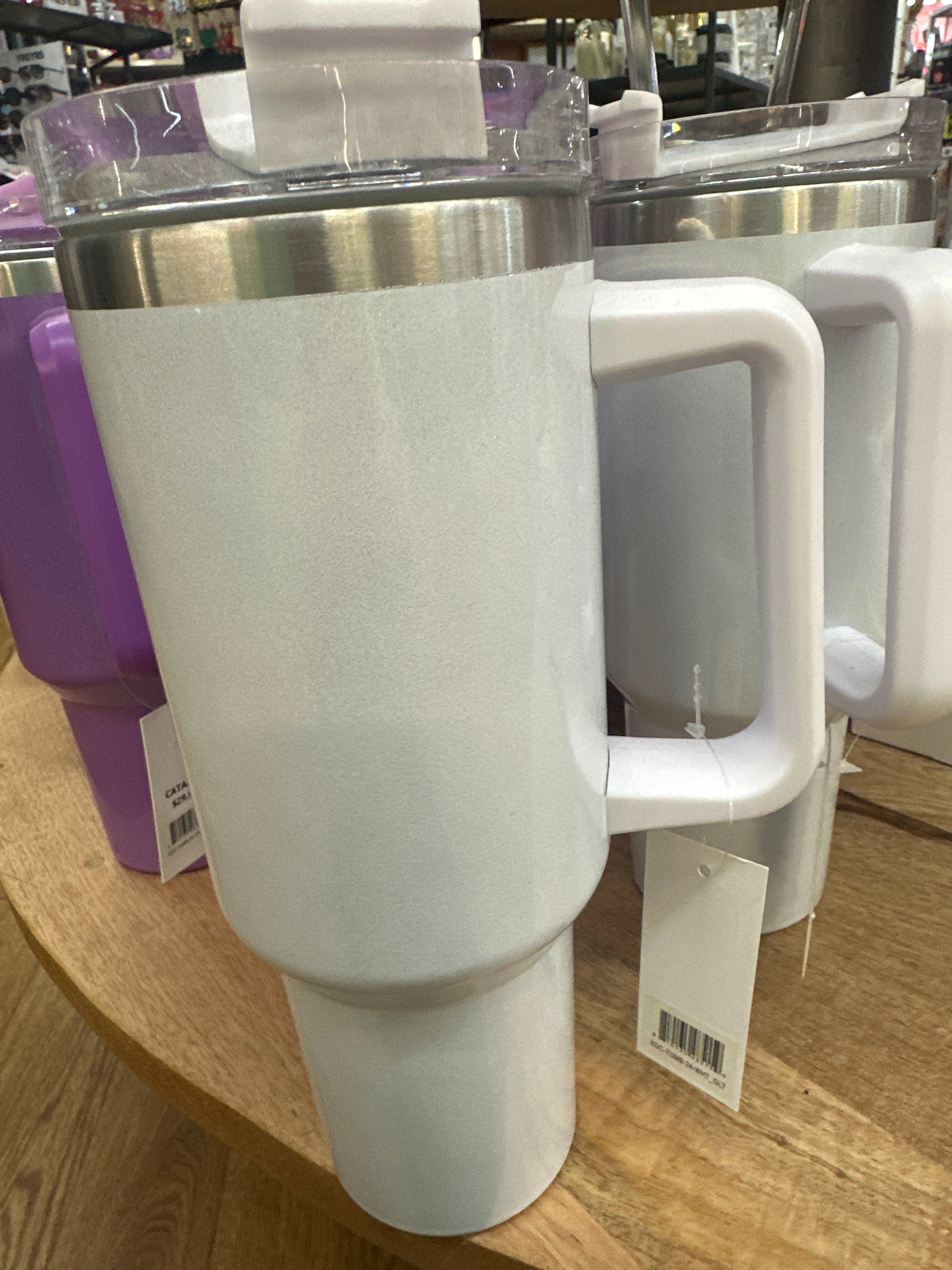 40OZ TUMBLER - GLITTER - WHITE