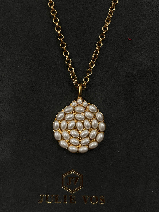 MYKONOS PENDANT GOLD PEARL