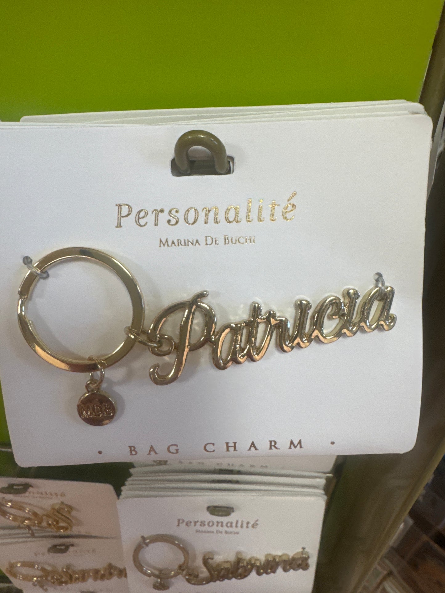 BAG CHARM KEYCHAIN - PATRICIA
