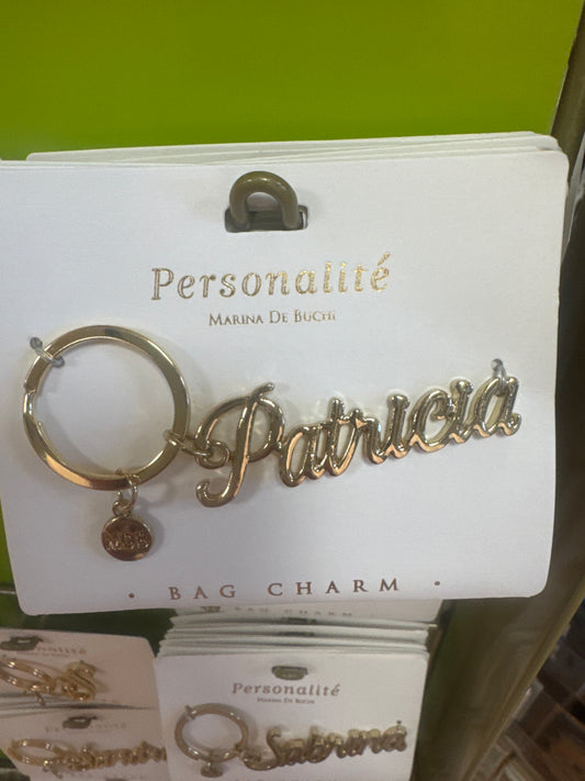 BAG CHARM KEYCHAIN - PATRICIA
