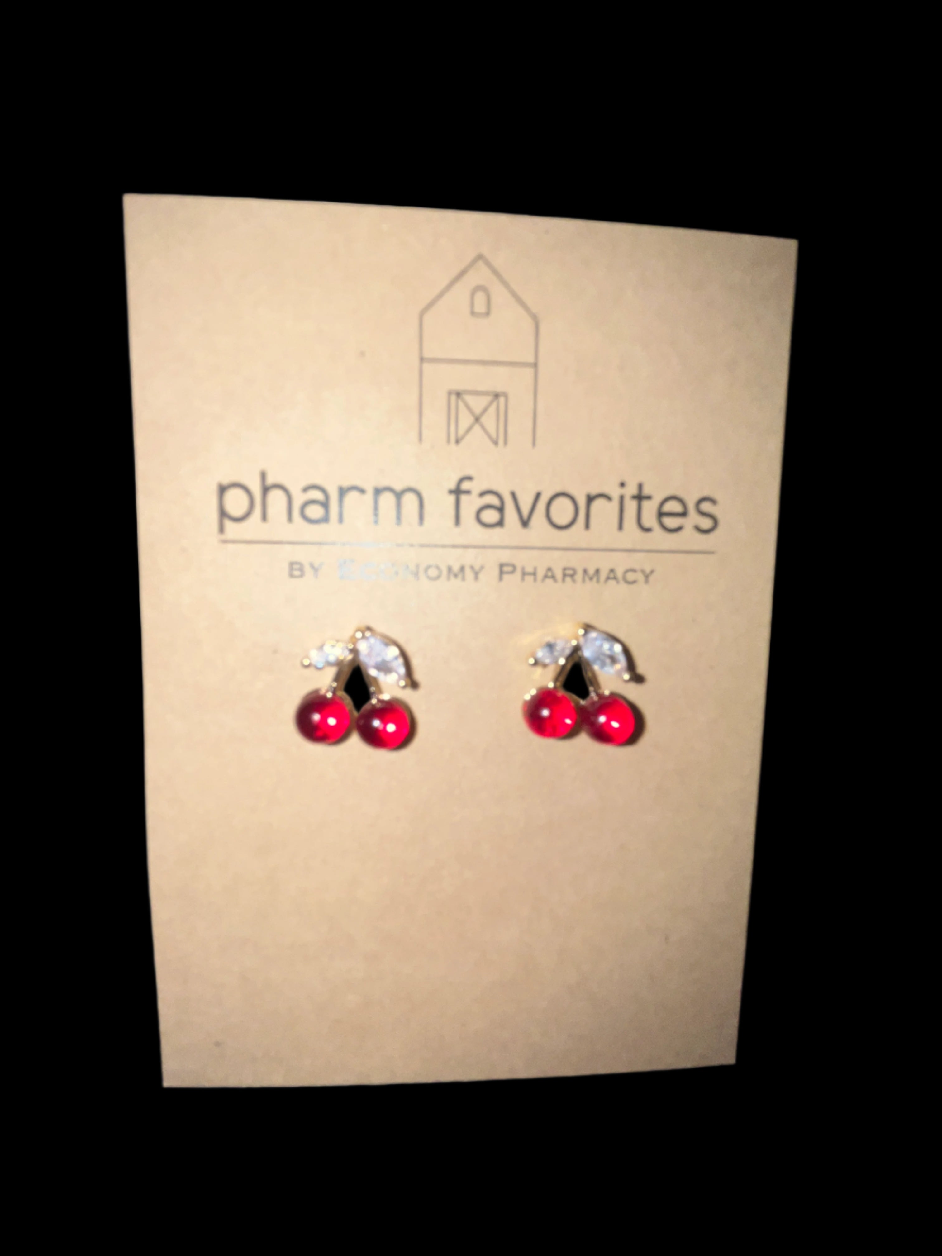 CHERRY STUD EARRINGS