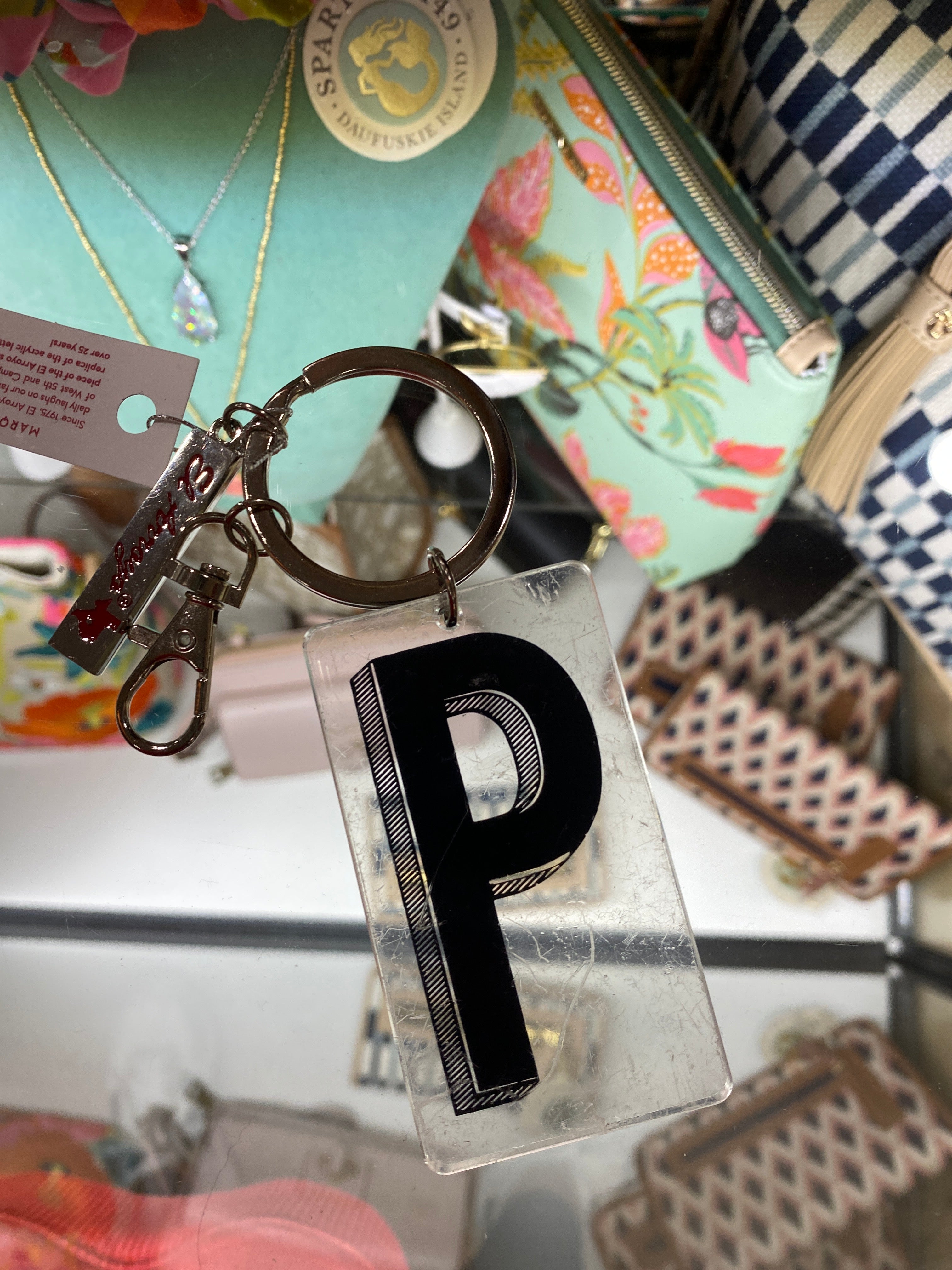 MARQUEE LETTER KEYCHAIN - P