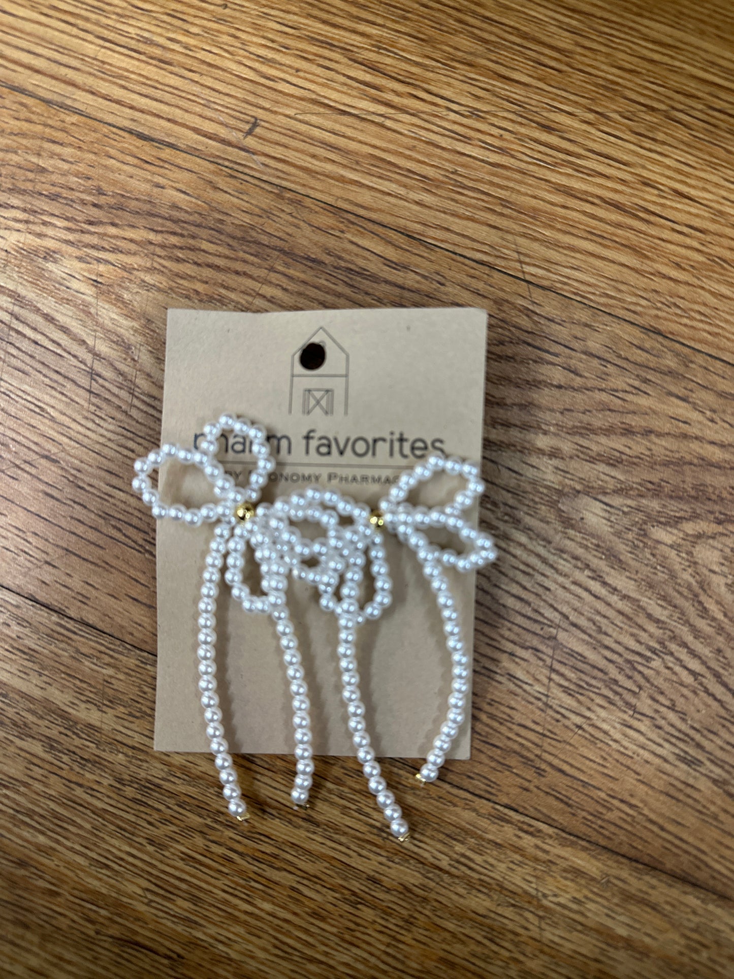 PEARL BOW EARRINGS