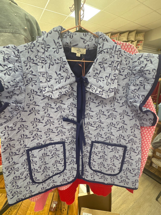 BLUE FORAL VEST
