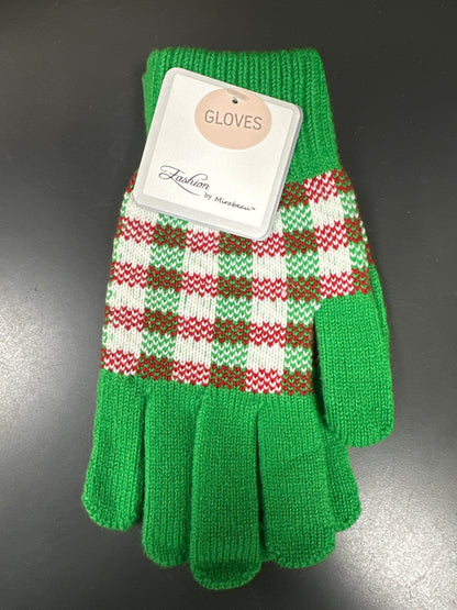 Naughty & Nice Checkered Plaid Texting Gloves - Fashion by Mirabeau