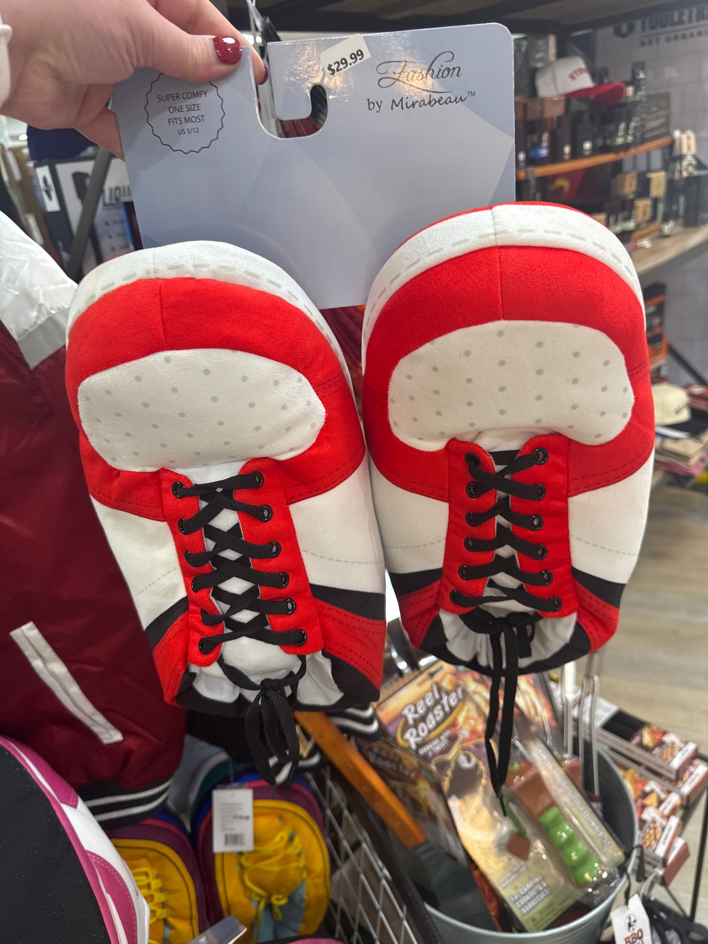 OVERSIZED SNEAKER SLIPPERS - RED FLASH - Pharm Favorites by Economy Pharmacy