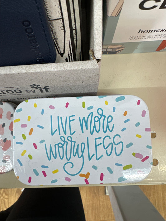 PRAYER TIN - LIVE MORE WORRY LESS