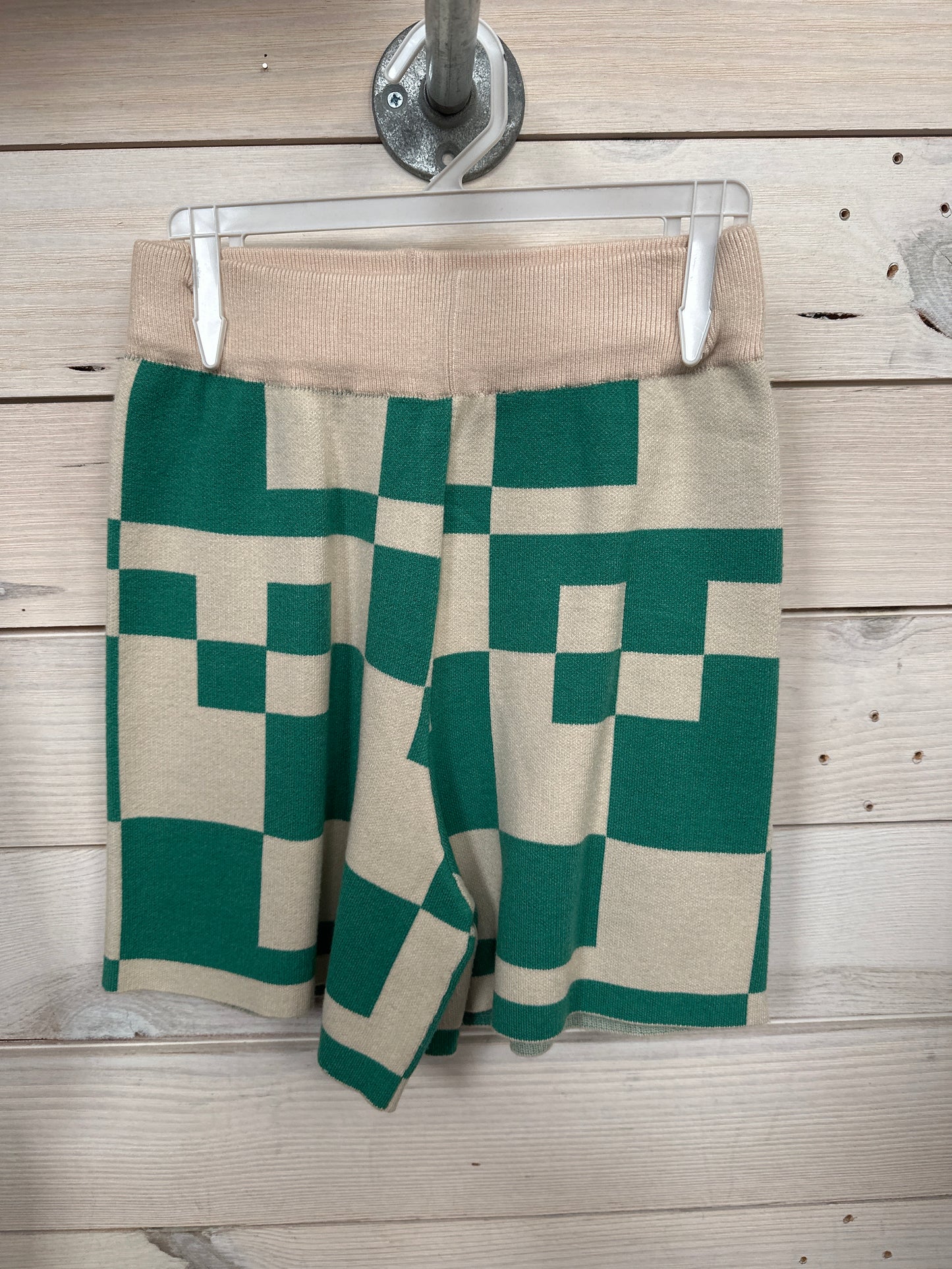 GREEN AND CREAM CHECKERED 2PC SET