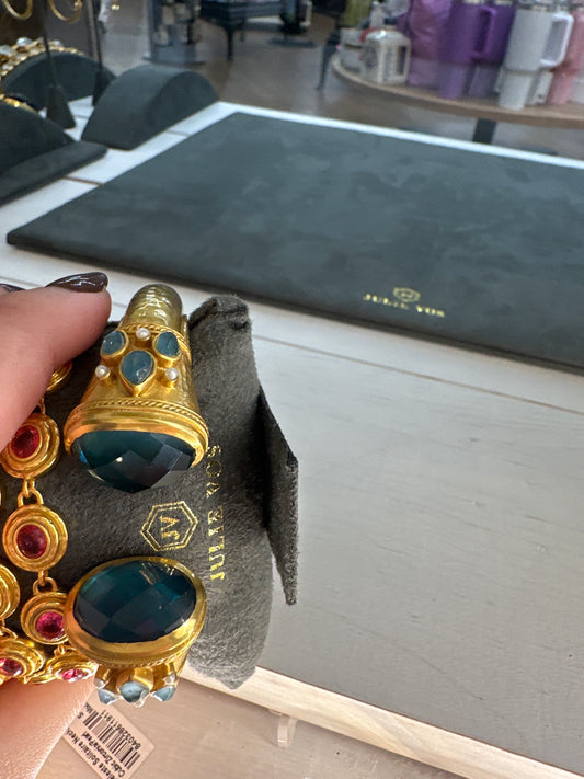 CANES CUFF IRIDESCENT PEACOCK BLUE