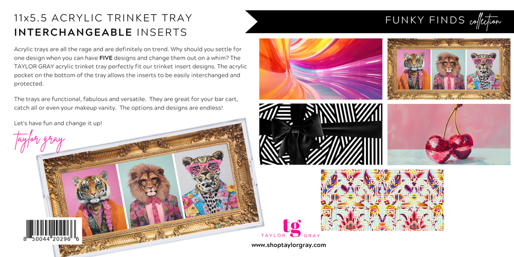 FUNKY FINDS trinket tray insert set of 5
