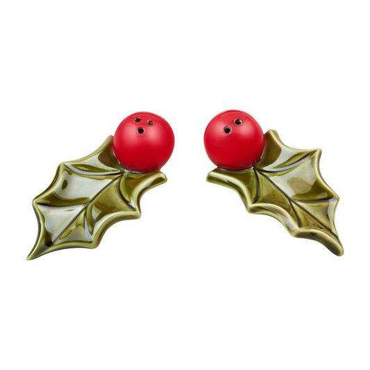 HOLLY SALT AND PEPPER SHAKER SET