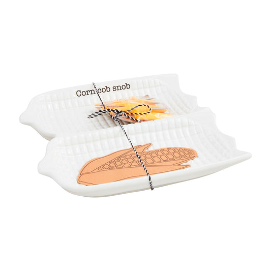 CERAMIC CORN PLATTER SET
