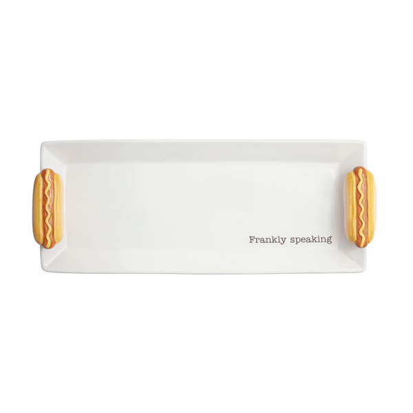 MUD PIE HOT DOG TRAY "FRANKLY SPEAKING"