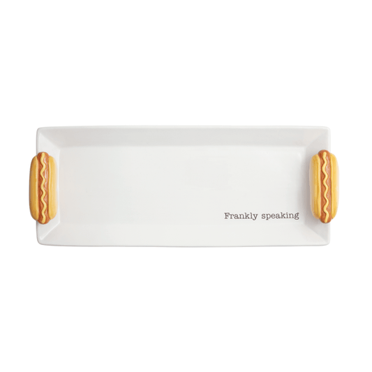 MUD PIE HOT DOG TRAY "FRANKLY SPEAKING"