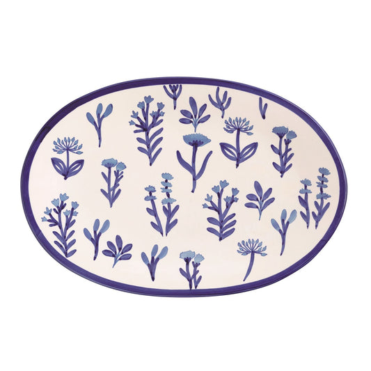 BLUE FLORAL PLATTER