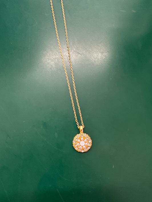 YELLOW GOLD PEARL GUARDIAN ANGEL