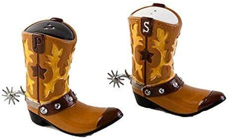 Cowboy Boot Salt & Pepper Ceramic Shakers
